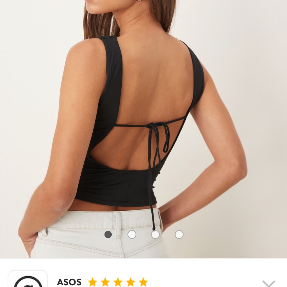 TALA Black Open Back Women's Top